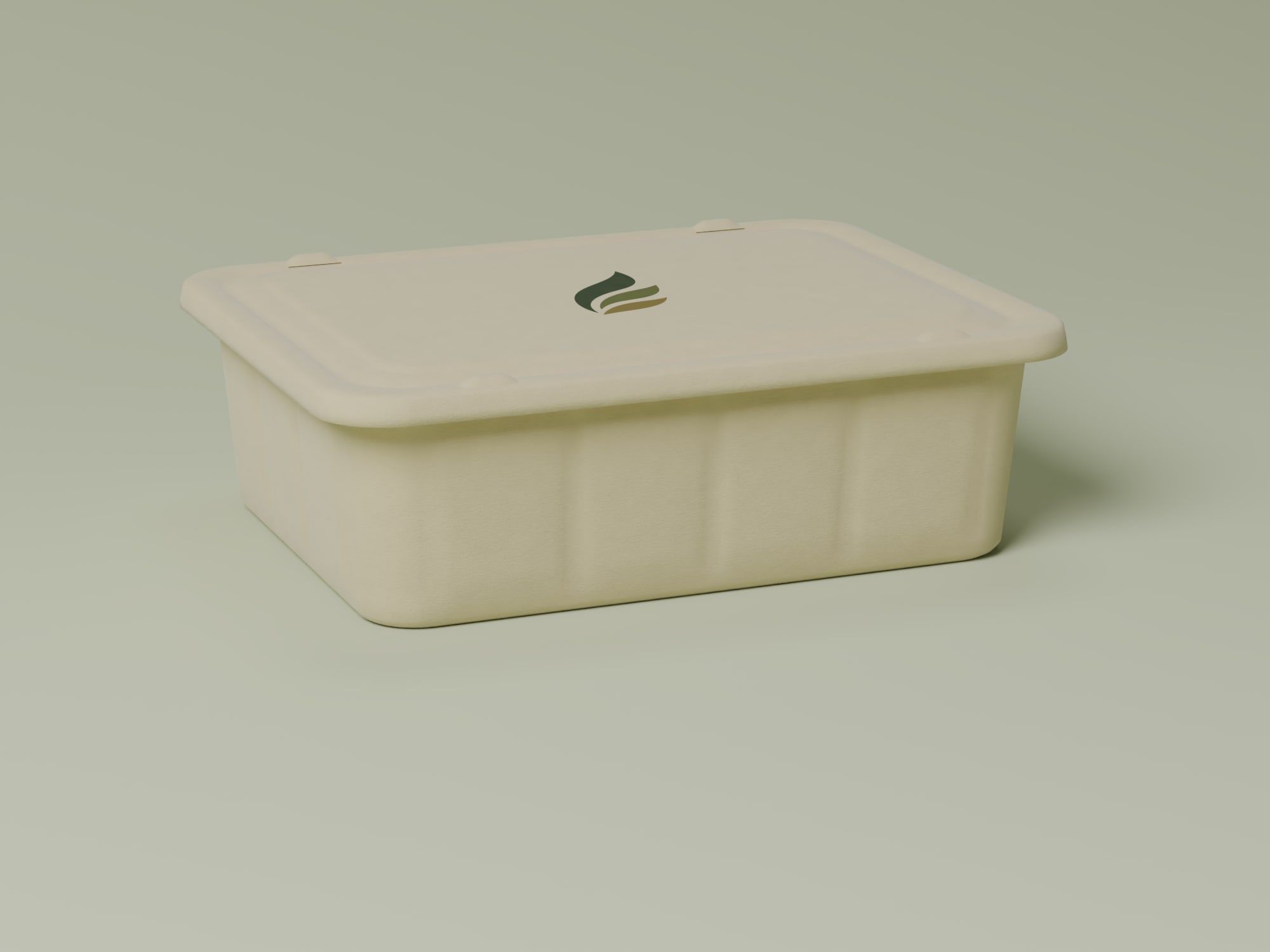 750ml Rectangular Anti-Leak Container with Lid, front view