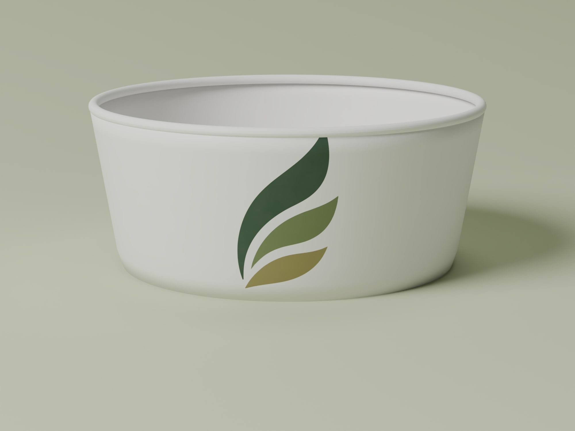 Salad Bowls, White, front view