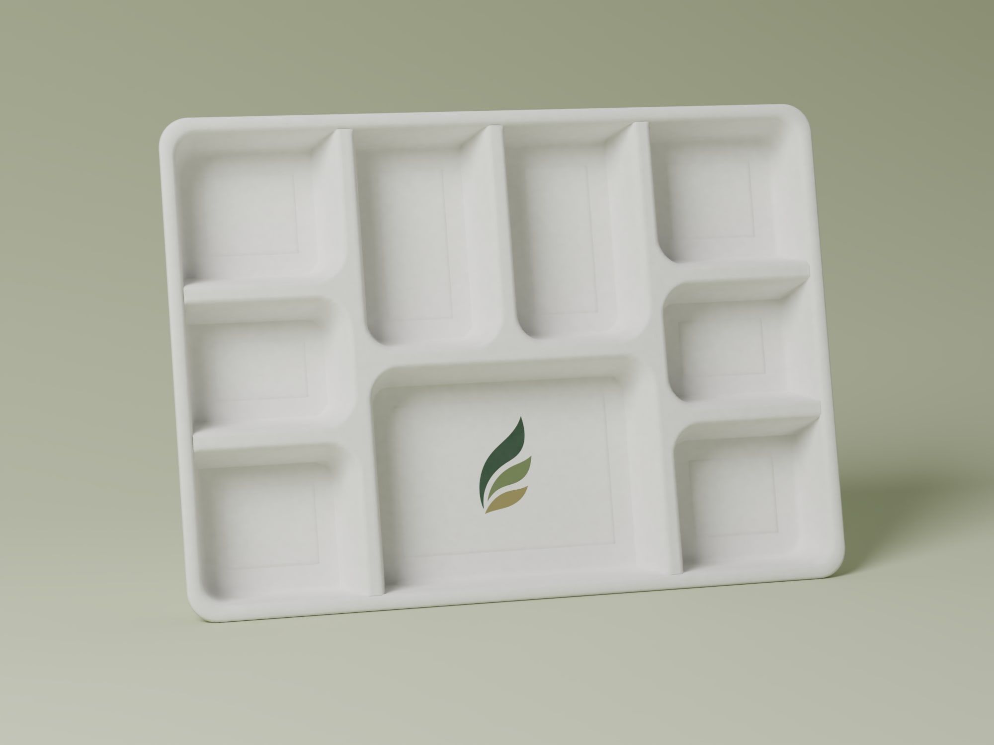 9-Compartment Meal Tray, front view