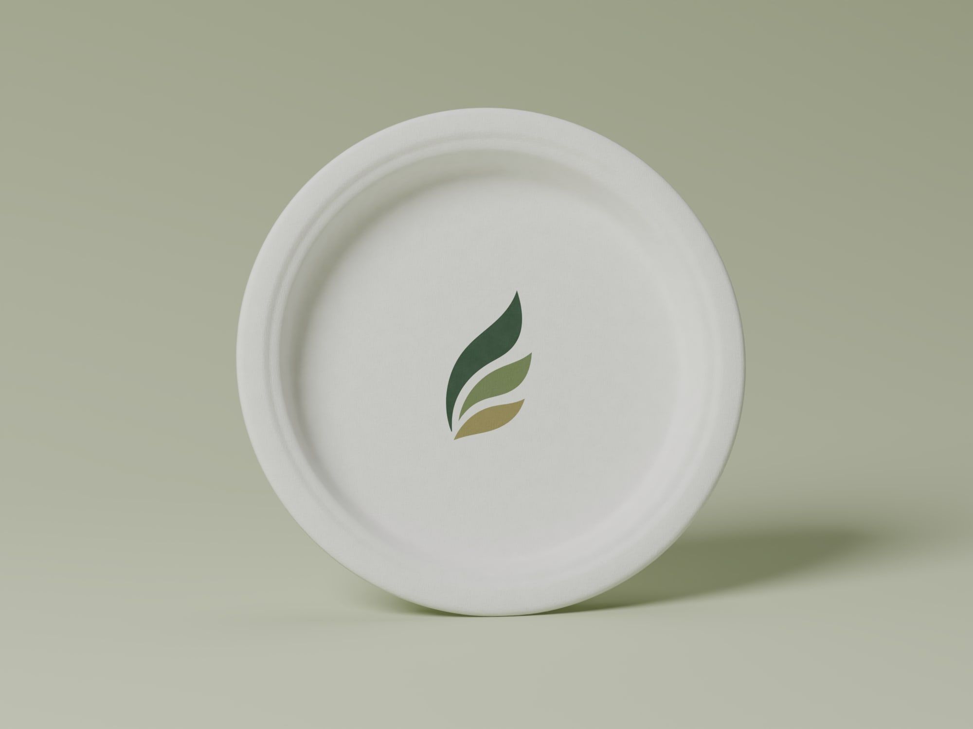 7" Round Plain Plate, front view