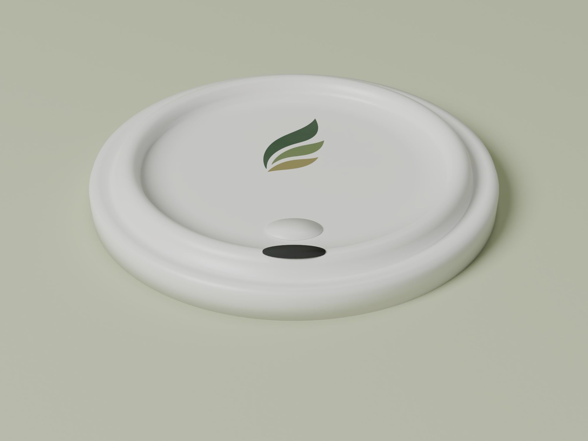Sipper Lids, White, front view