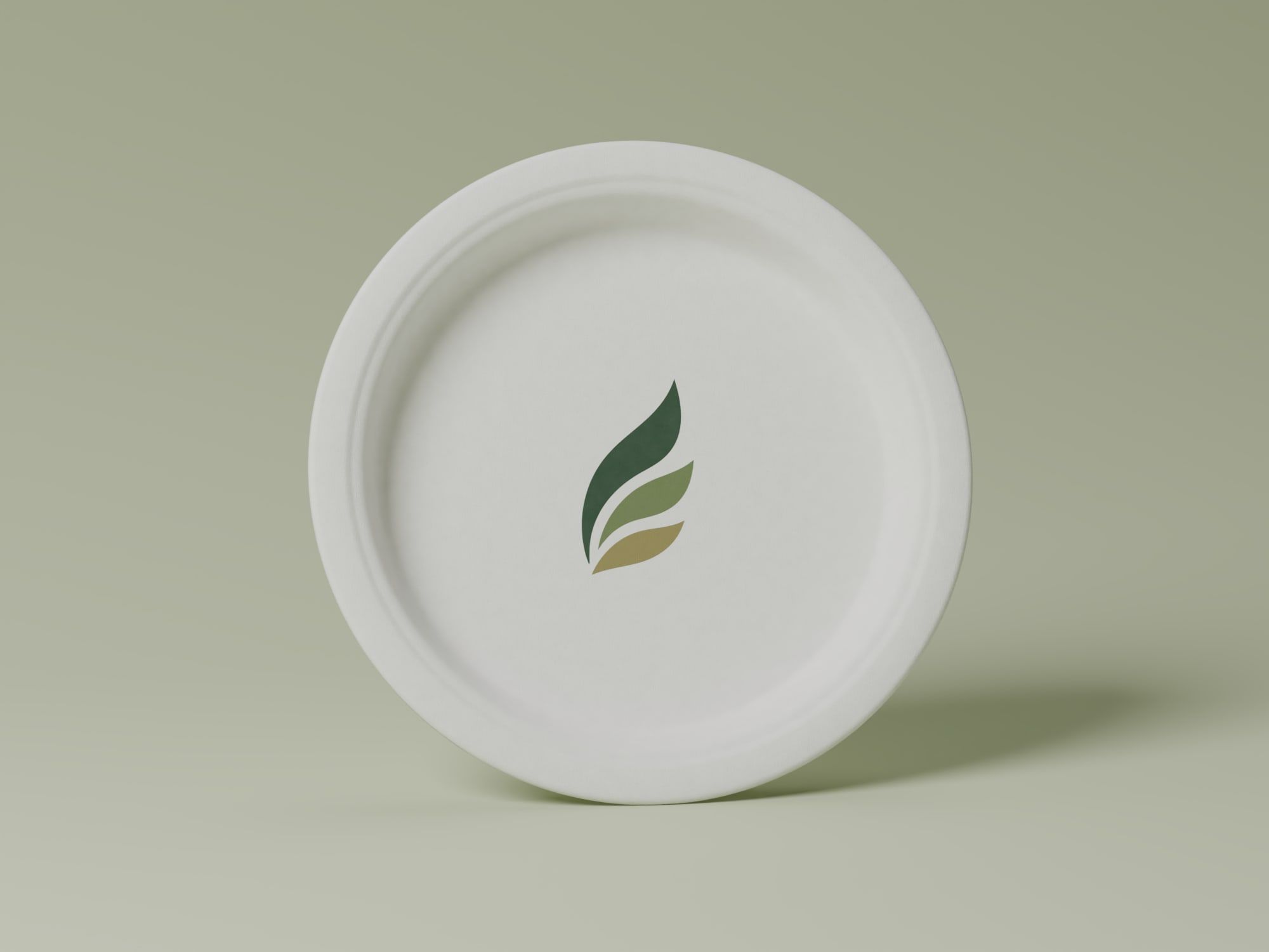 9" Round Plain Plate, front view