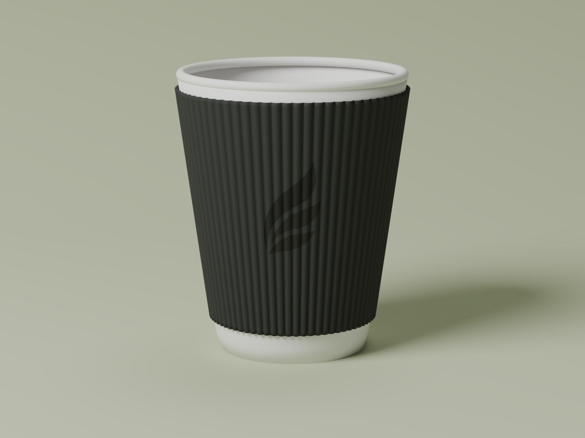 Ripple Wall Paper Cups, Black, front view