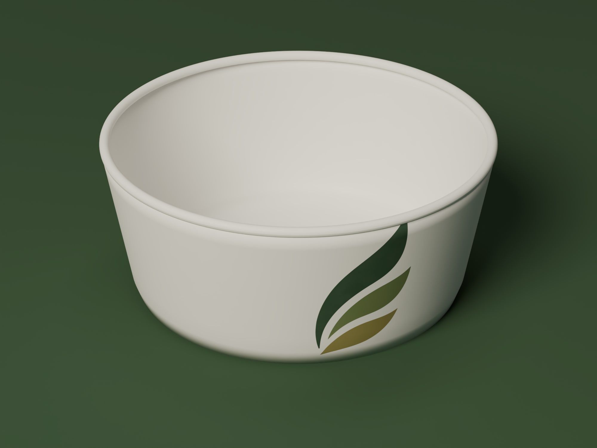 Salad Bowls, White, angled view
