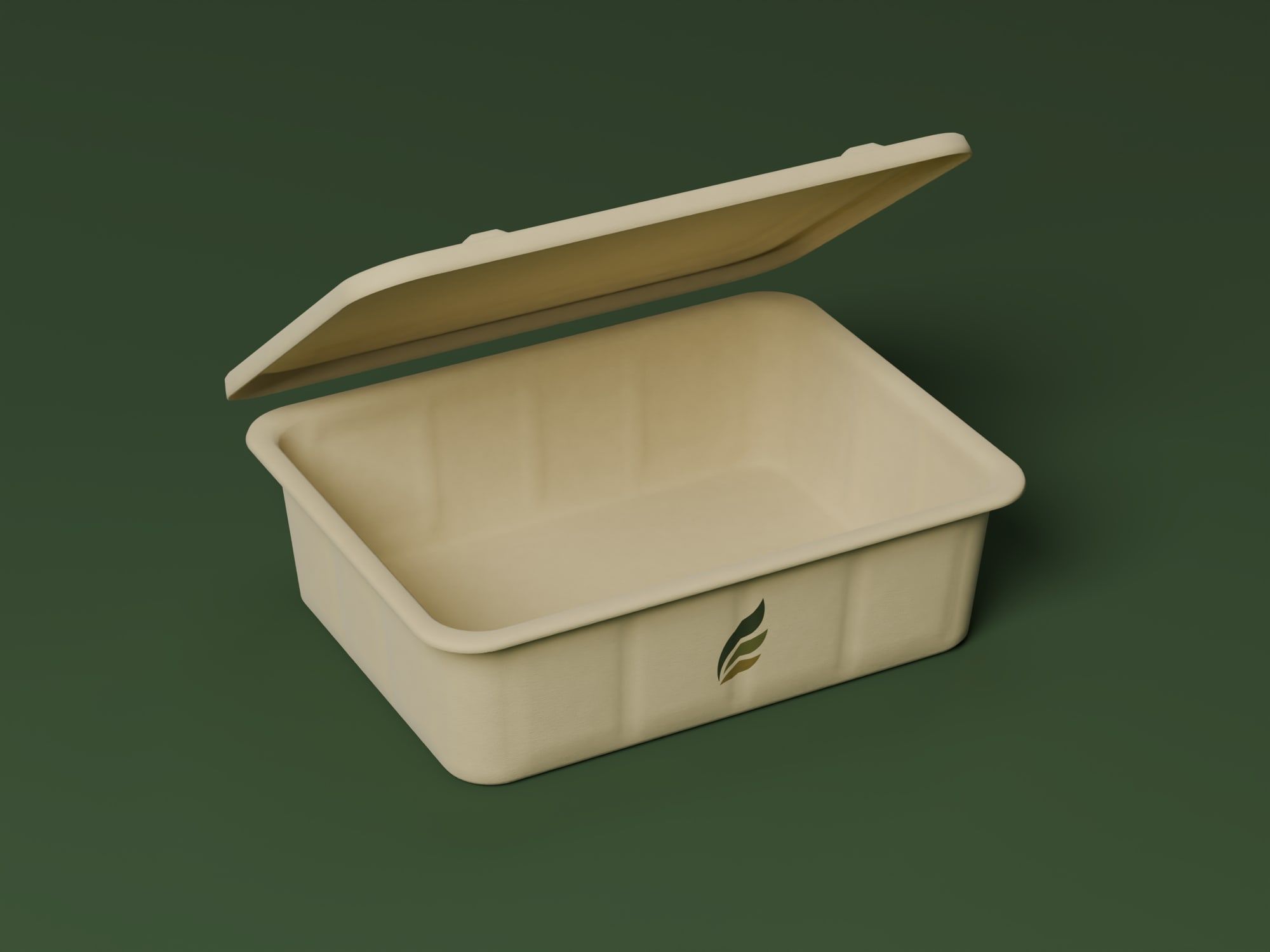 750ml Rectangular Anti-Leak Container with Lid, angled view