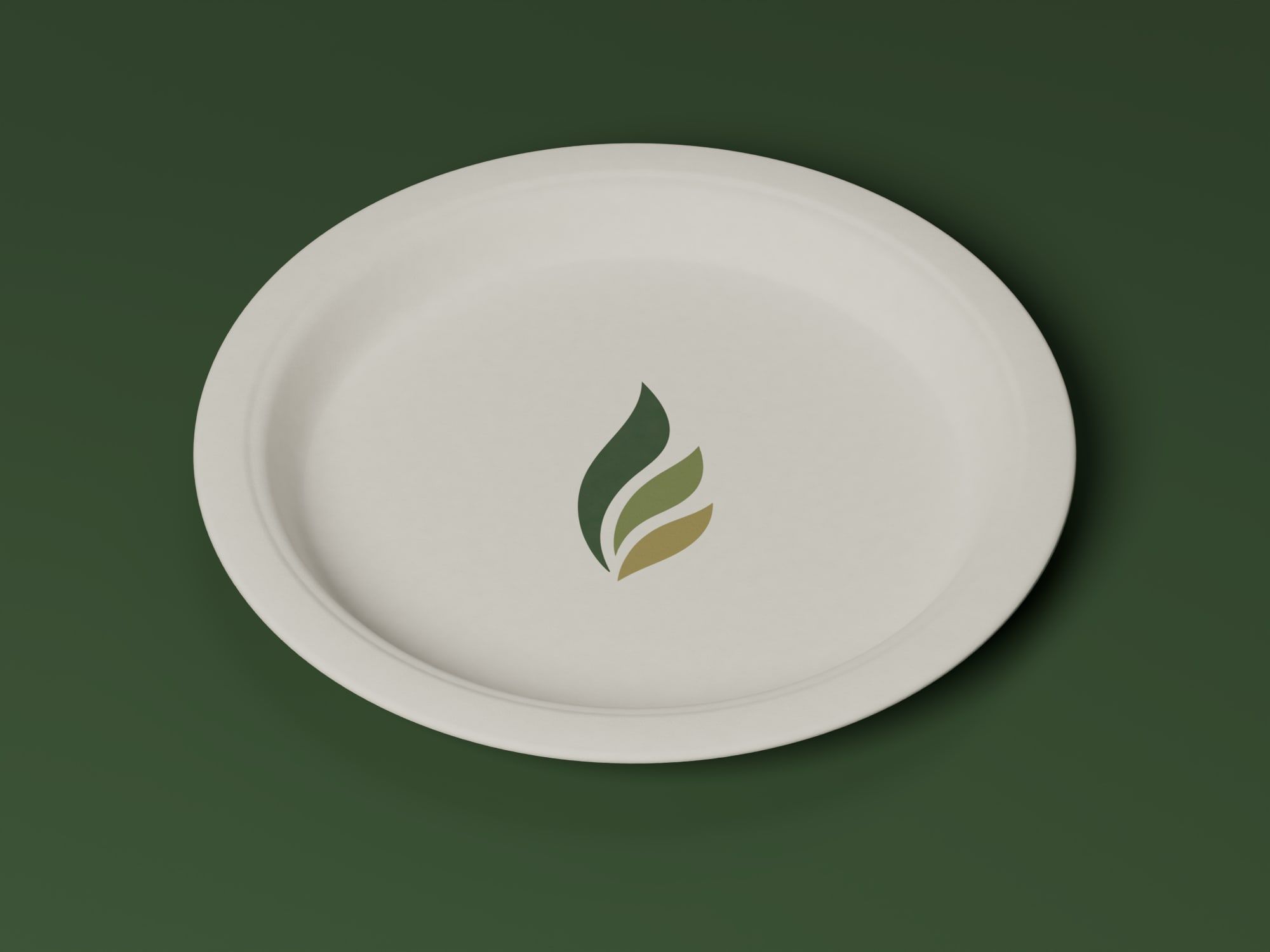 11" Round Plain Plate, angled view