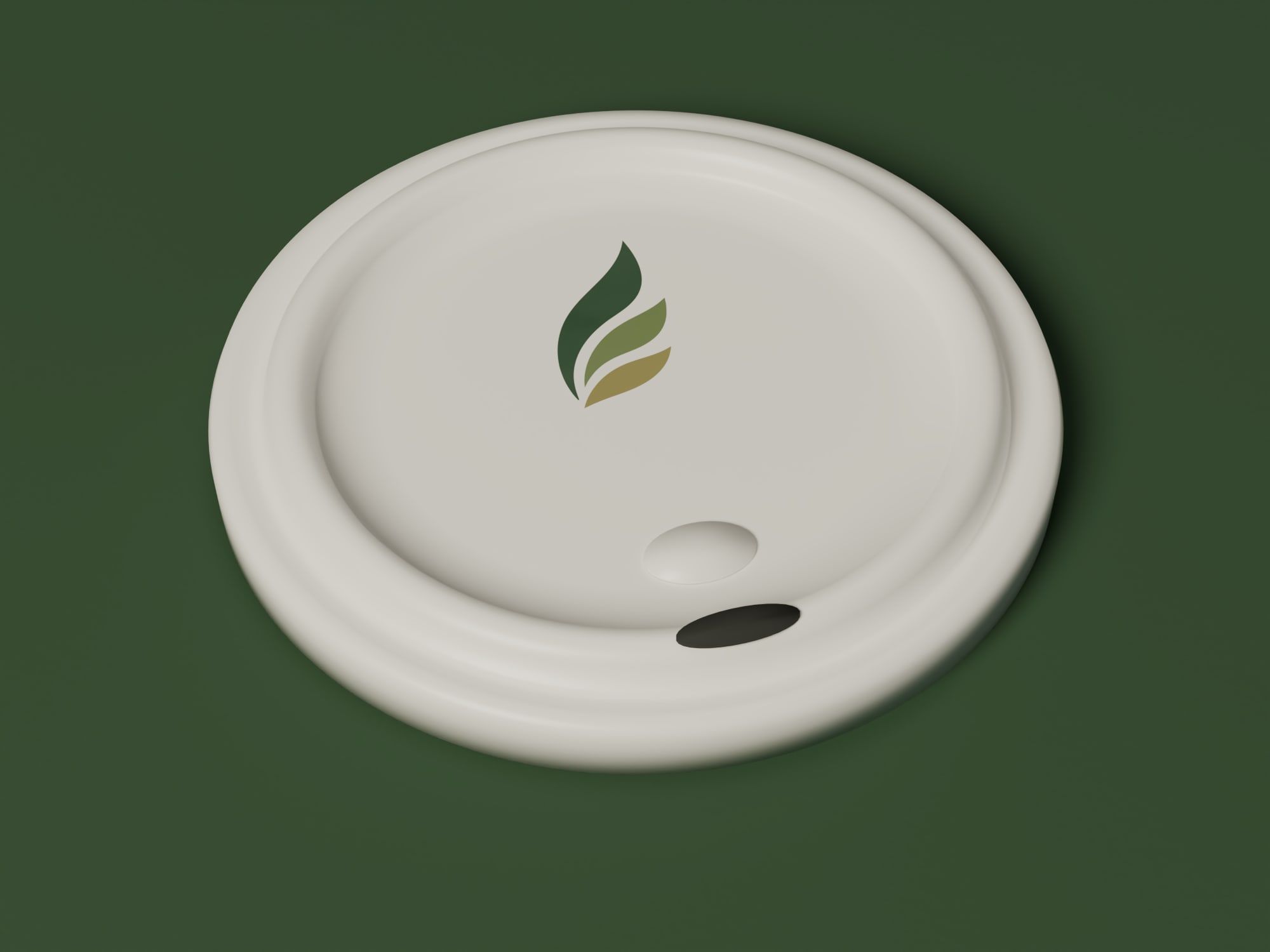 Sipper Lids, White, angled view