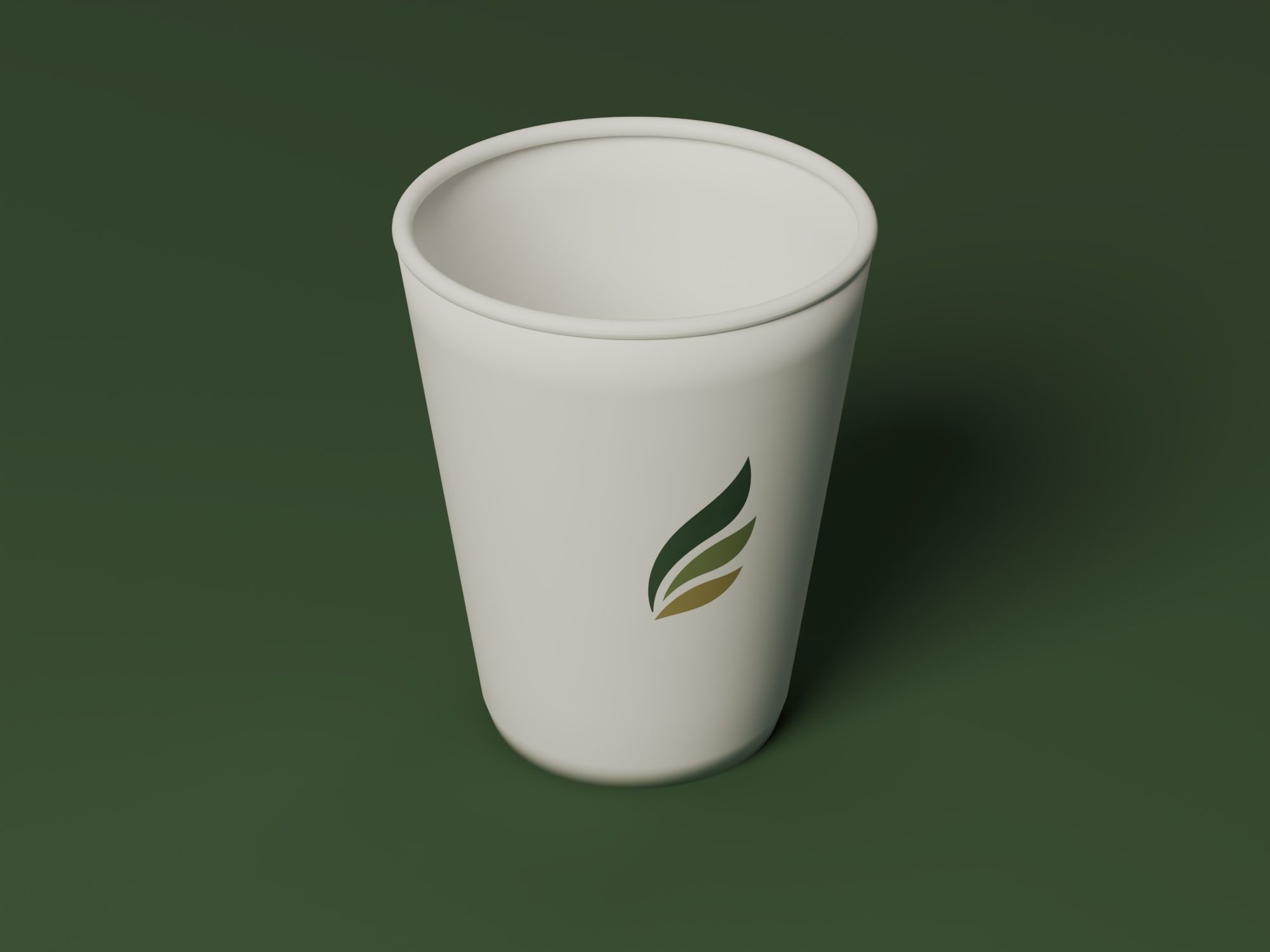Single Wall Paper Cups, angled view