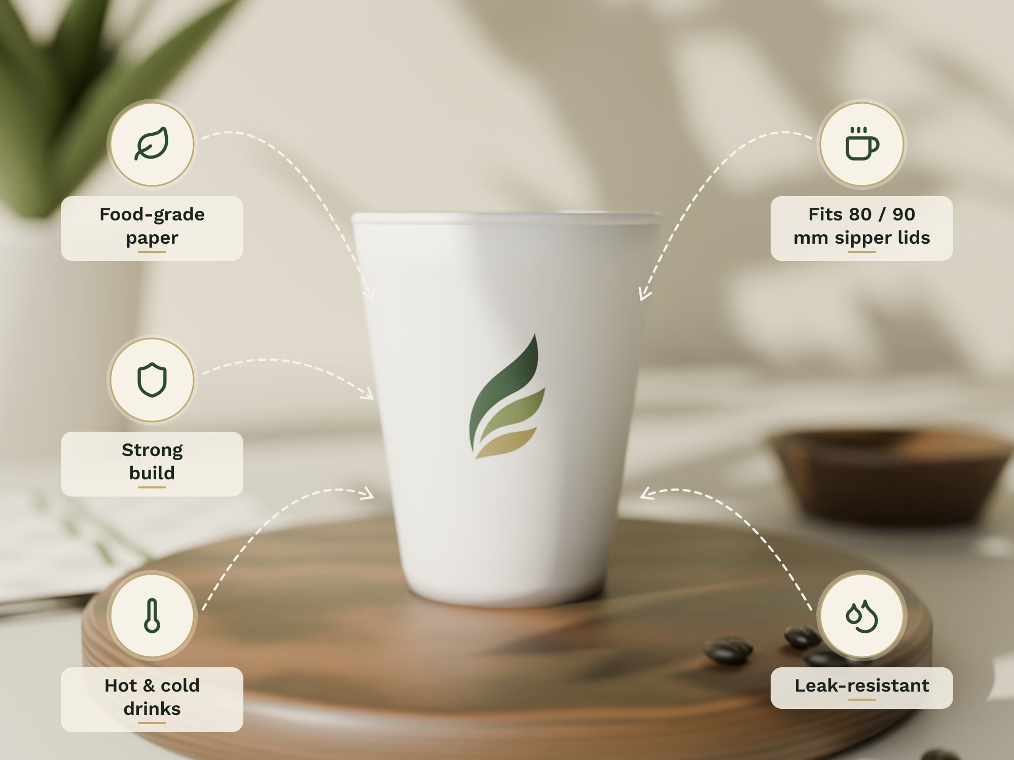 Single Wall Paper Cups, key features