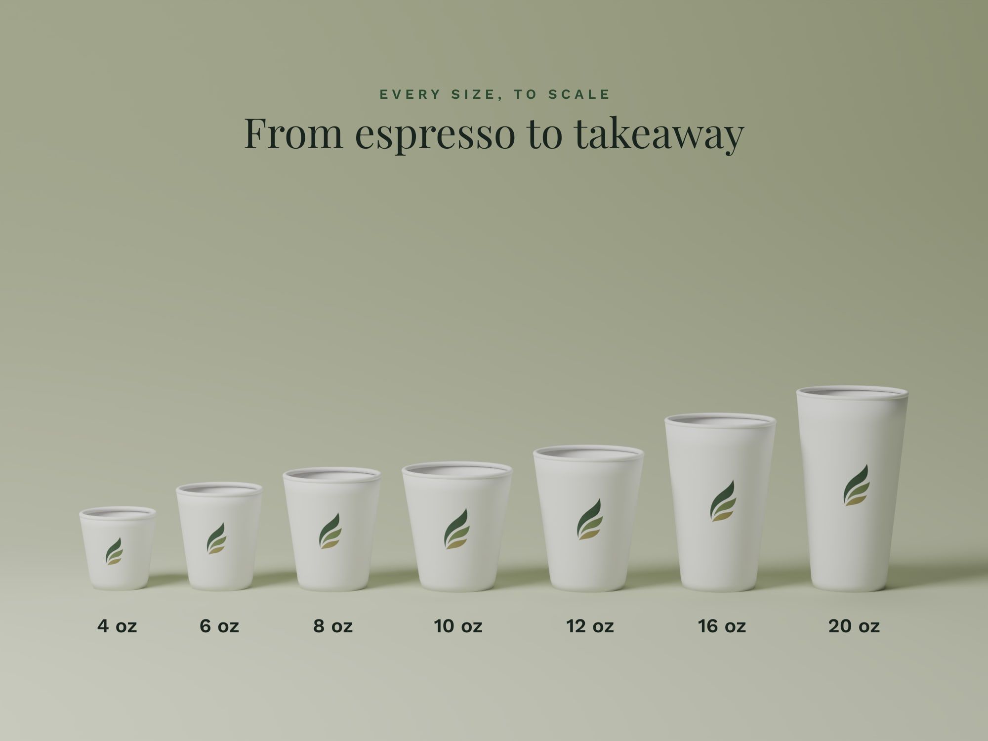 Single Wall Paper Cups, sizes